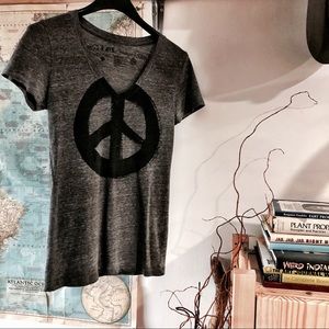 Peace Sign V-Neck